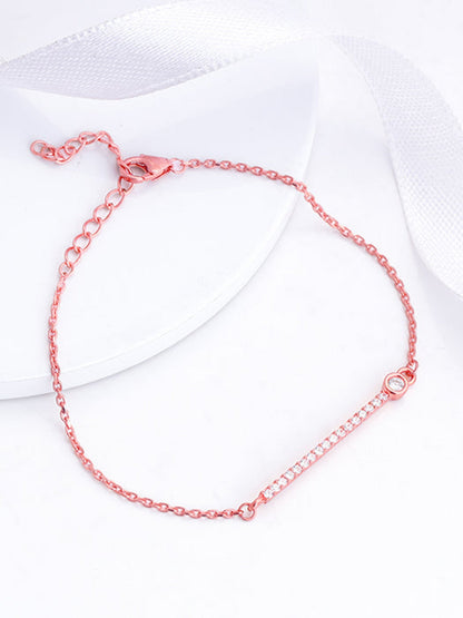 Rose Gold Zircon Minimal Bracelet