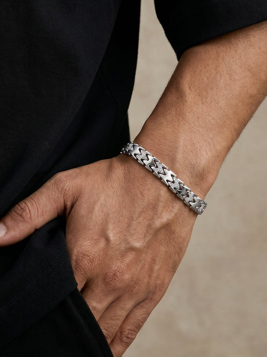Aditya Roy Kapur Silver Fearless Bracelet For Him
