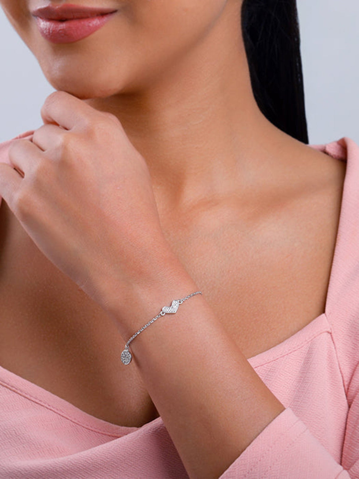 Silver Heartfelt Love Bracelet