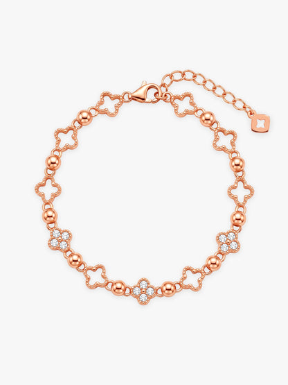 Rose Gold Clover Bracelet