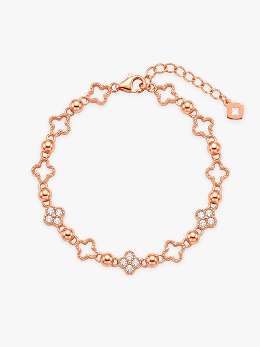 Rose Gold Clover Bracelet
