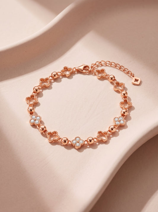 Rose Gold Clover Bracelet