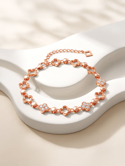 Rose Gold Clover Bracelet