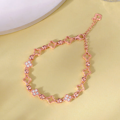 Rose Gold Clover Bracelet