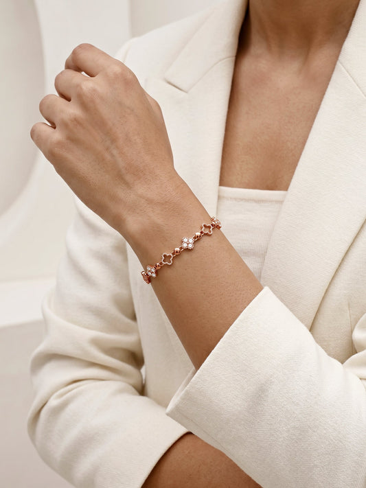 Rose Gold Clover Bracelet