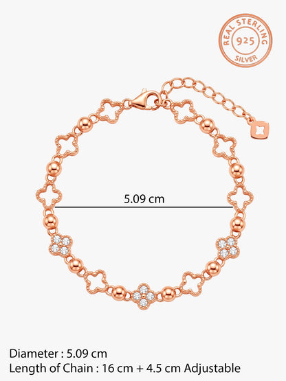 Rose Gold Clover Bracelet