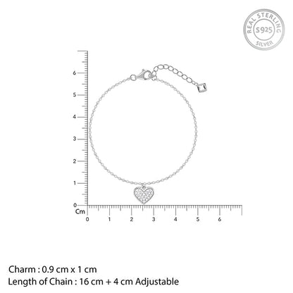 Silver Adorable Love Bracelet- Silver Bracelet For Women