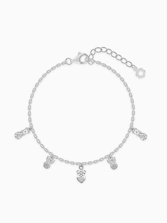 Silver Love Charm Bracelet