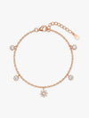 Rose Gold Flower Charm Bracelet