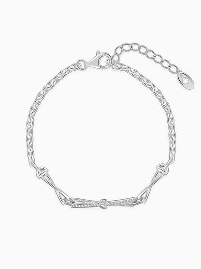 Silver Crystal Beam Bracelet