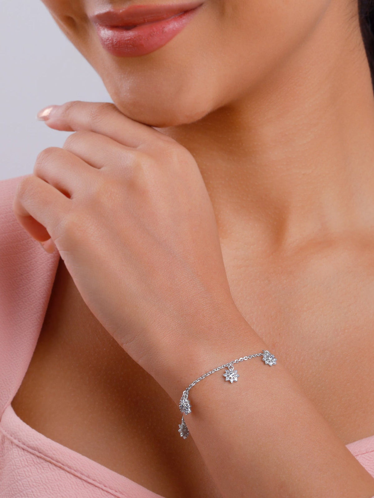 Silver Flower Of Youth Bracelet