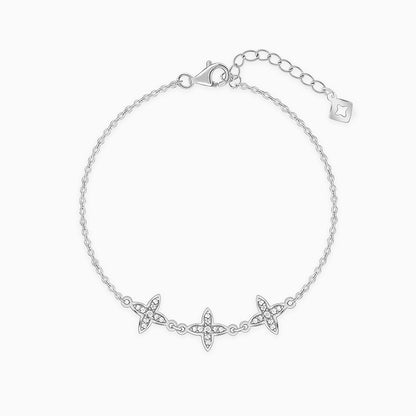 Silver Flower Sparkle Bracelet