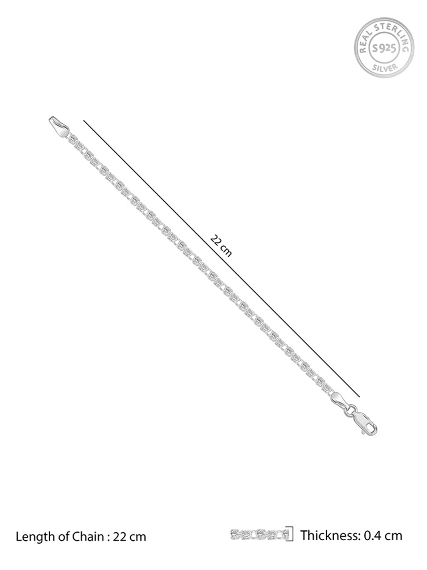 Silver Lustreline Bracelet For Him