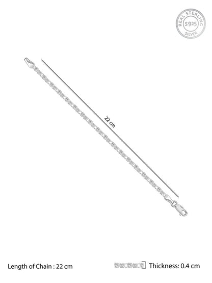 Silver Lustreline Bracelet For Him