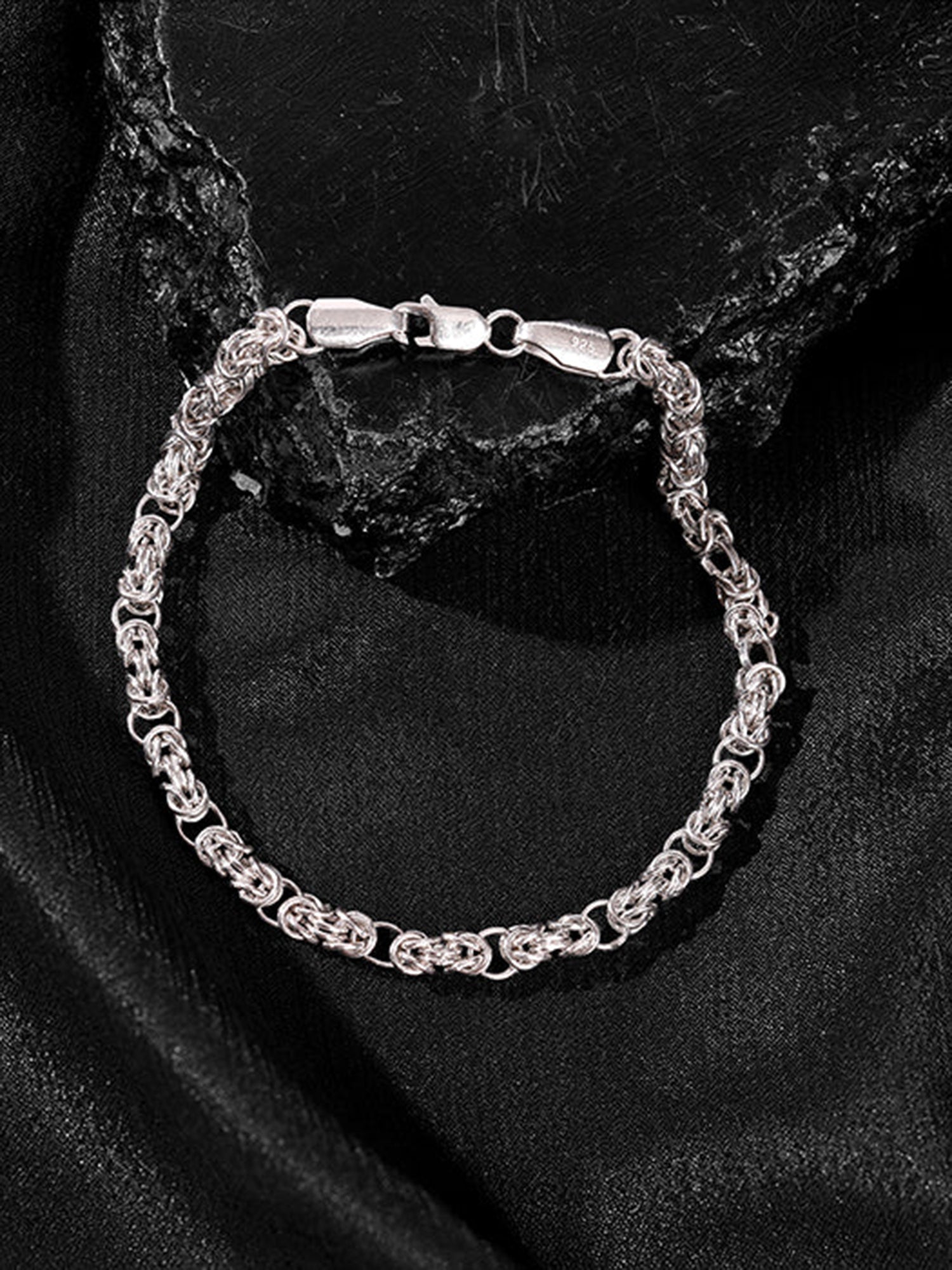 Silver Lustreline Bracelet For Him