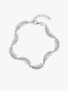Silver Woven Leaf Bracelet