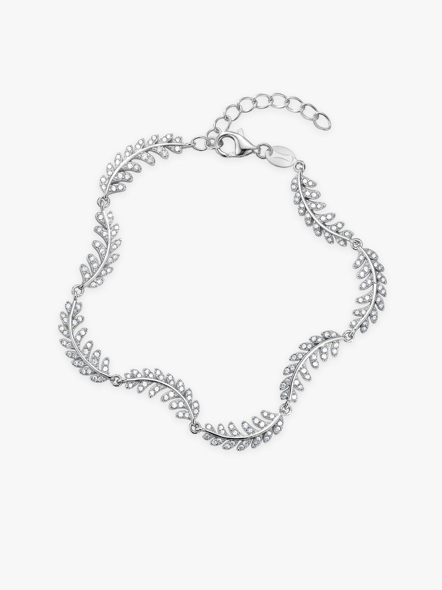 Silver Woven Leaf Bracelet