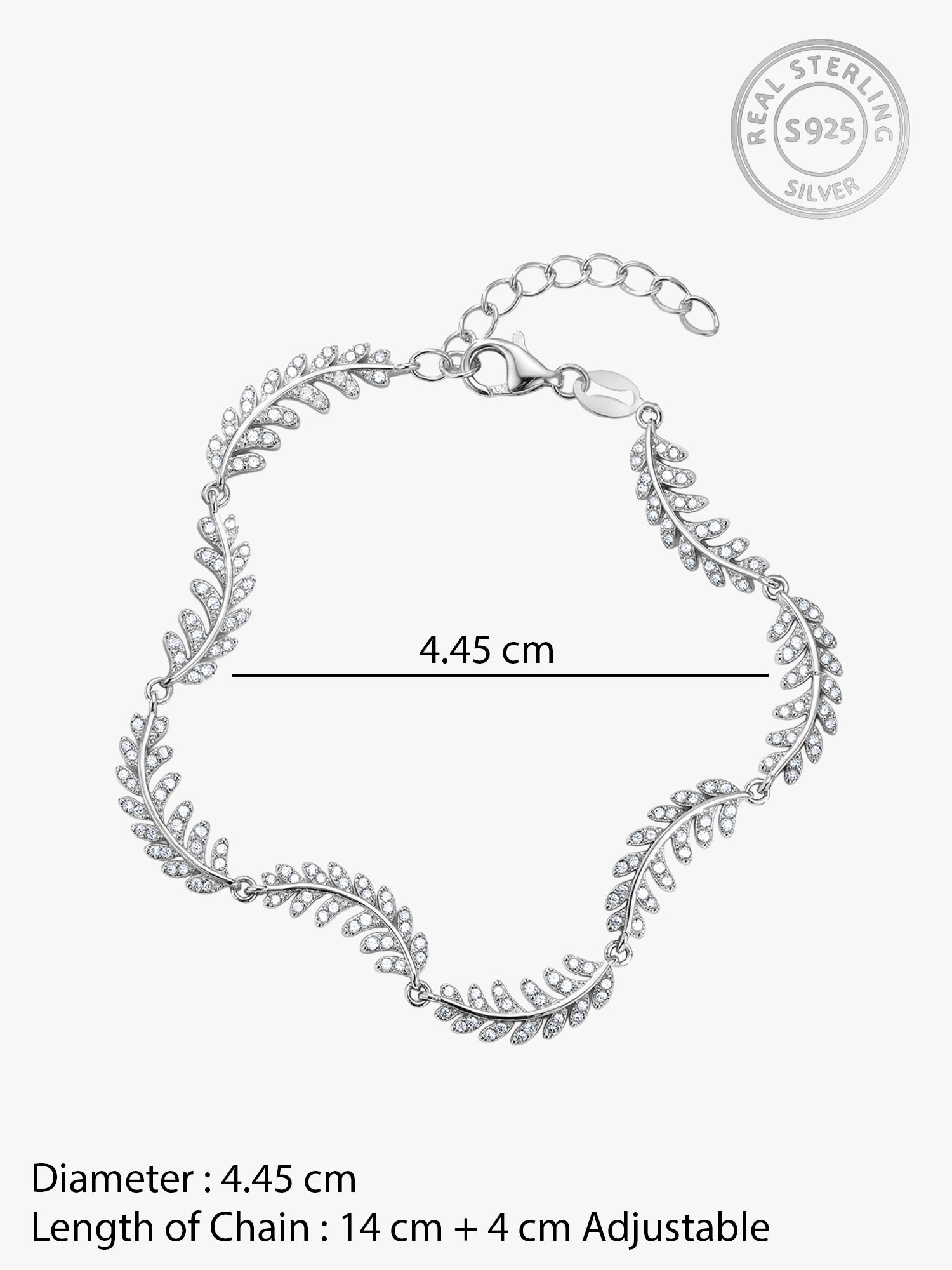 Silver Woven Leaf Bracelet