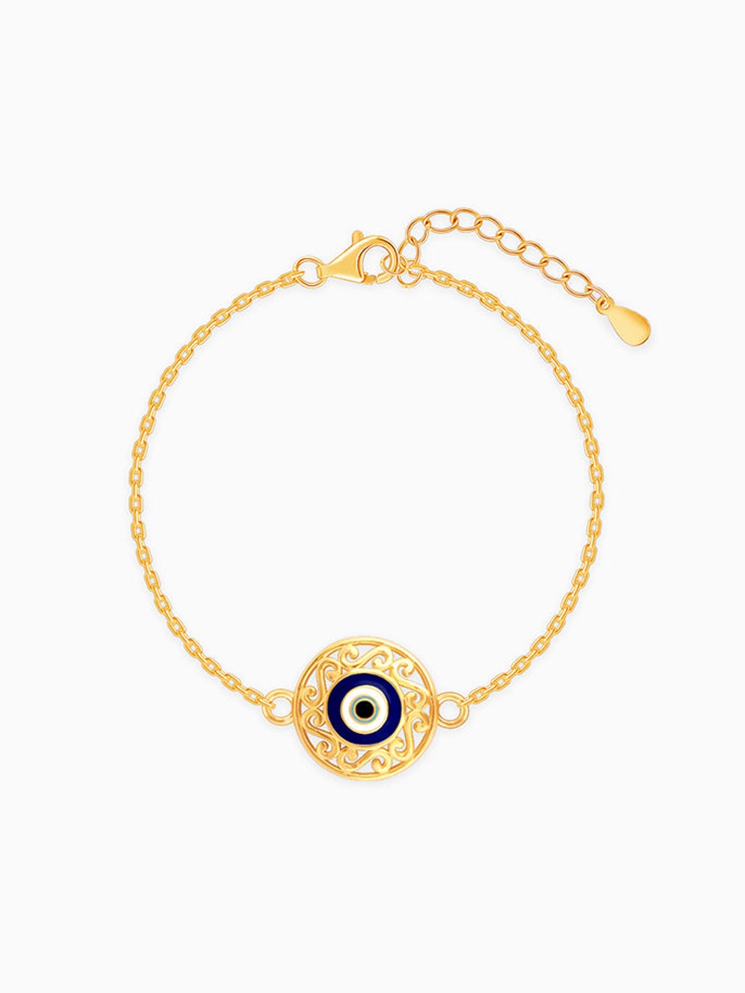 Golden Circular Evil Eye Bracelet Rakhi