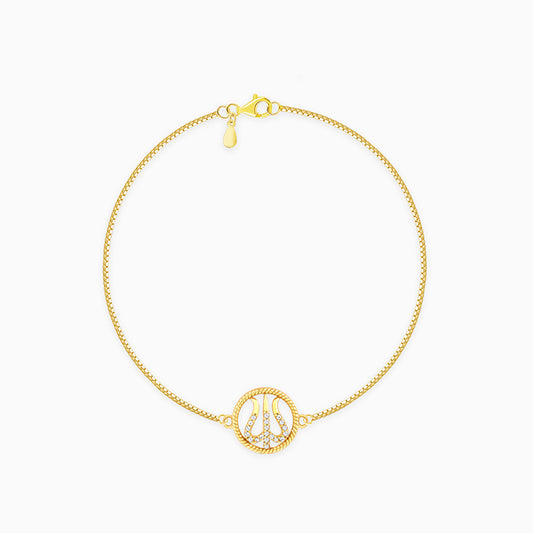 Golden Trishula Bracelet Rakhi