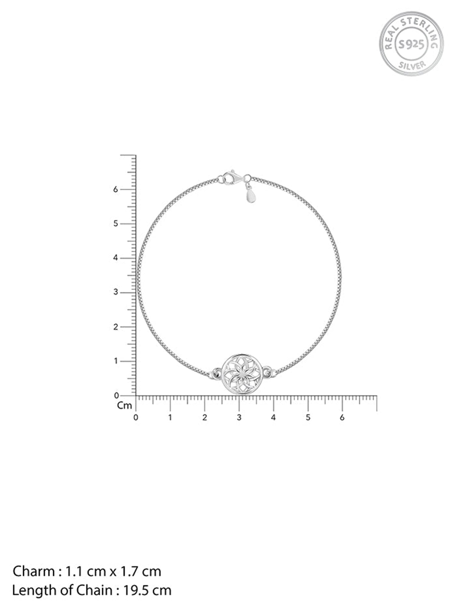 Silver Sphere Floral Bracelet