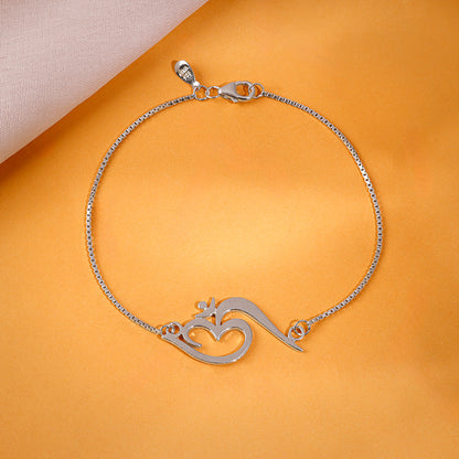 Silver Om Shakti Bracelet Rakhi
