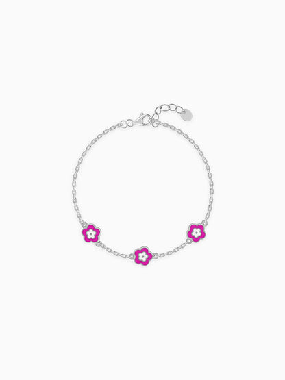 Silver Cutie Flower Kids Bracelet (0-2 years)