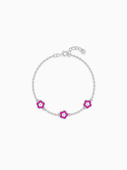 Silver Cutie Flower Kids Bracelet (0-2 years)