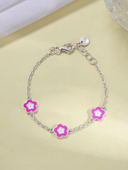 Silver Cutie Flower Kids Bracelet (0-2 years)