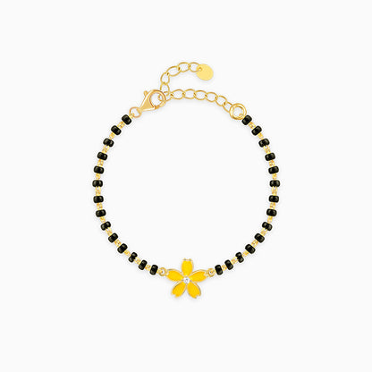Golden Yellow Flower Kids Bracelet (0-2 years)