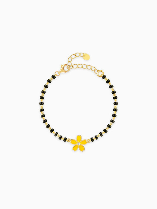 Golden Yellow Flower Kids Bracelet (0-2 years)