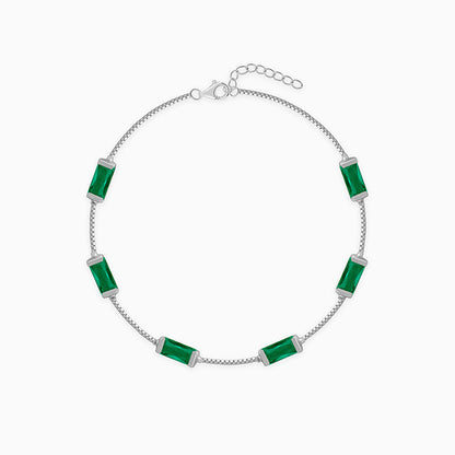 Silver Bold Baguette Bracelet