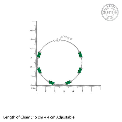 Silver Bold Baguette Bracelet