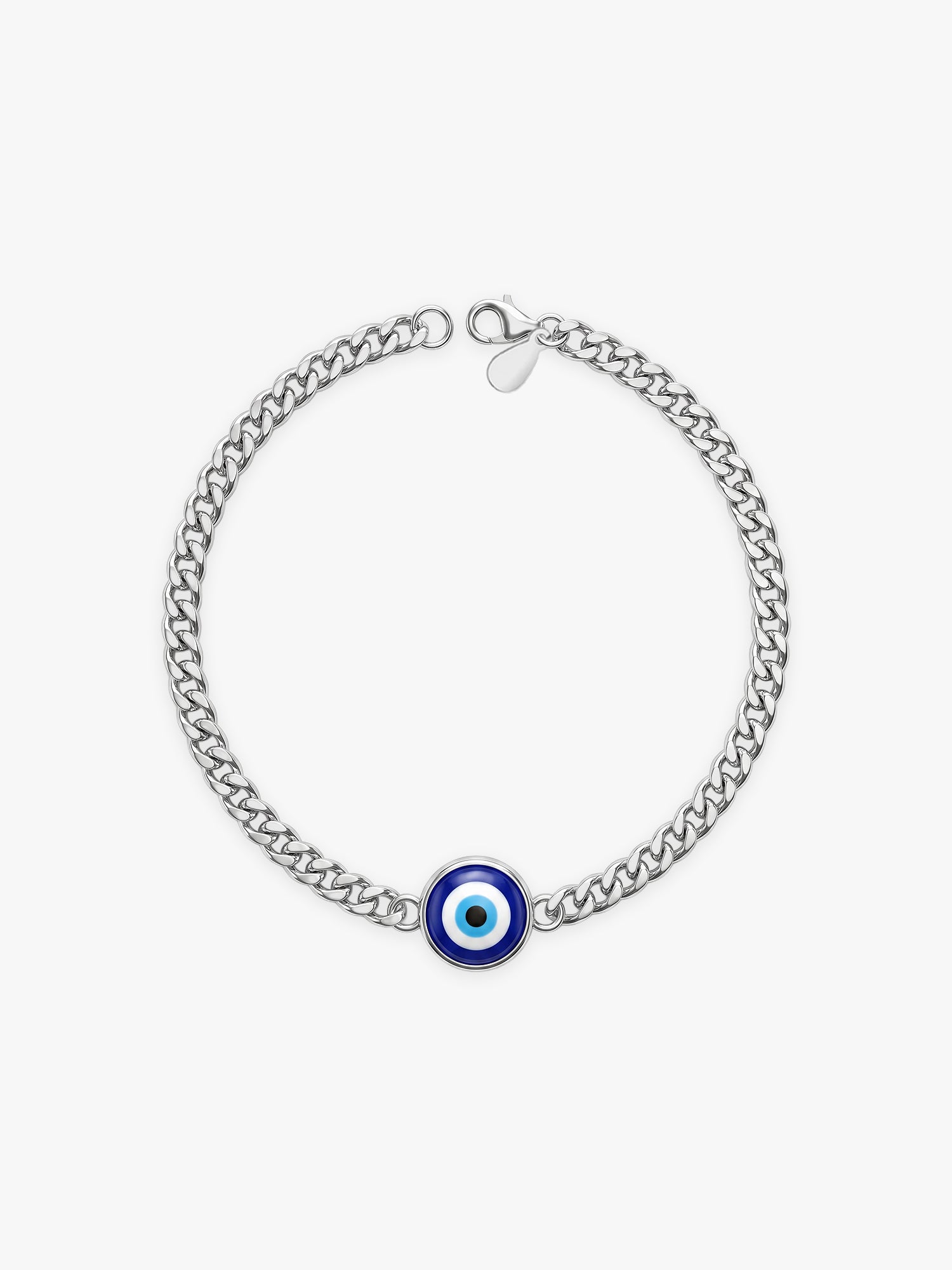 Silver Evil Eye Style Bracelet For Him