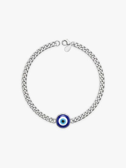 Silver Evil Eye Style Bracelet For Him