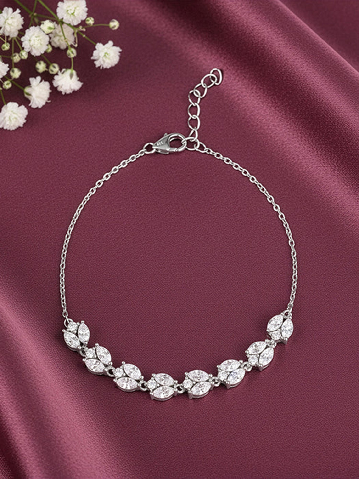 Silver Whispering Vines Bracelet