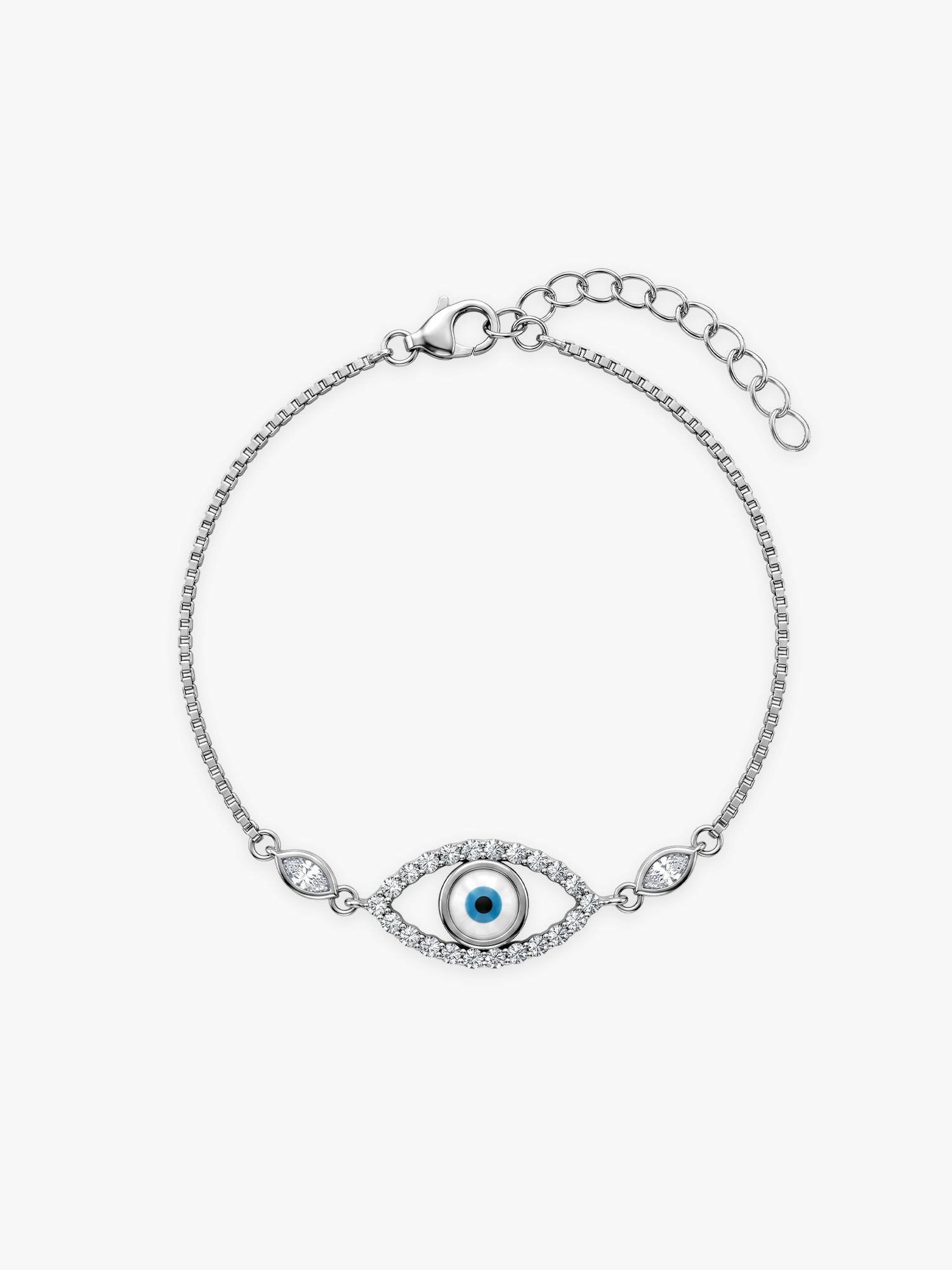 Silver Evil Eye Vibe Bracelet