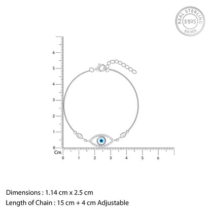 Silver Evil Eye Vibe Bracelet