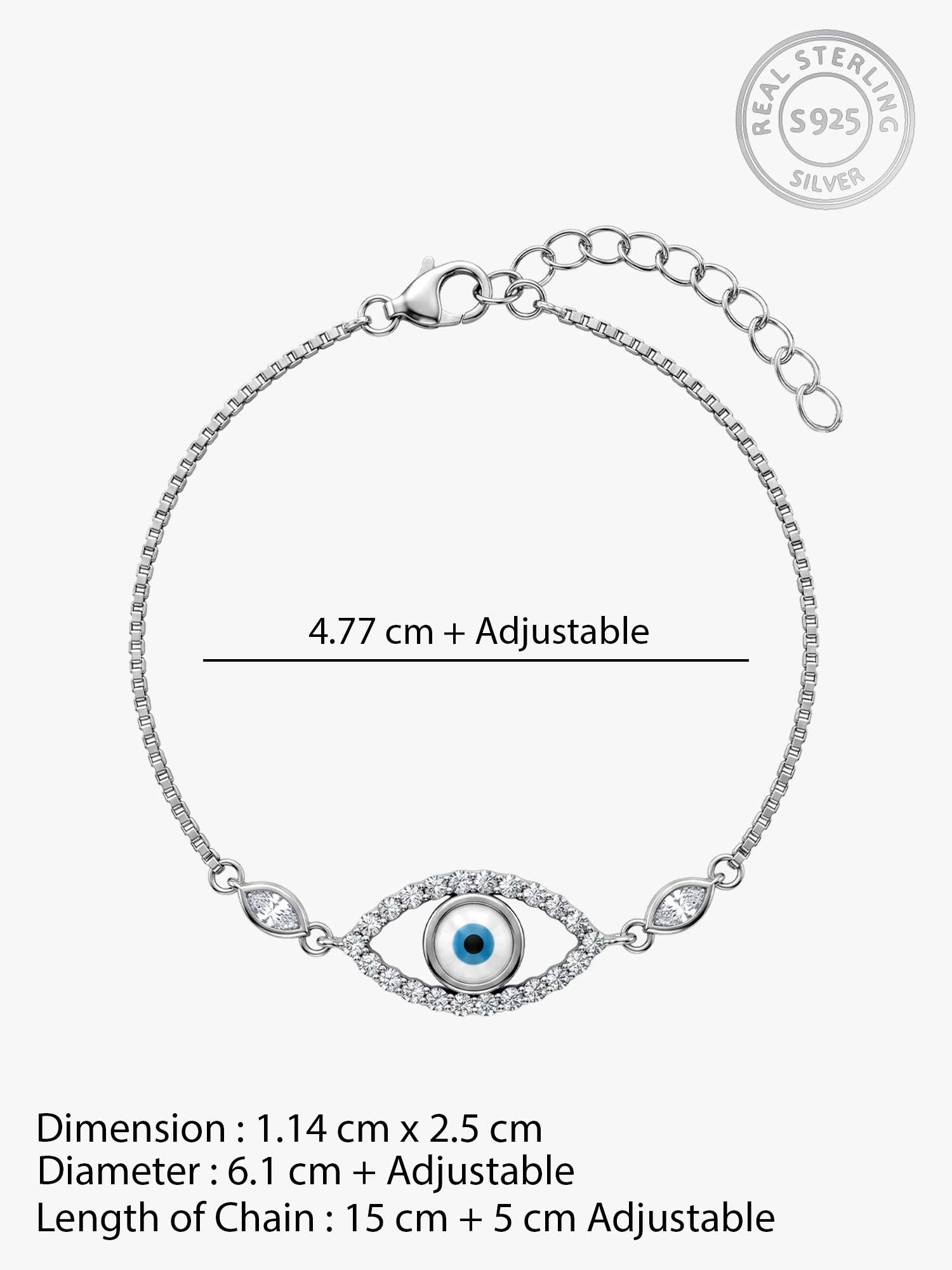 Silver Evil Eye Vibe Bracelet