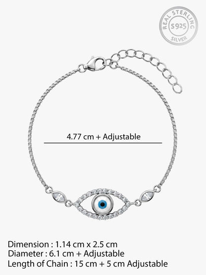 Silver Evil Eye Vibe Bracelet