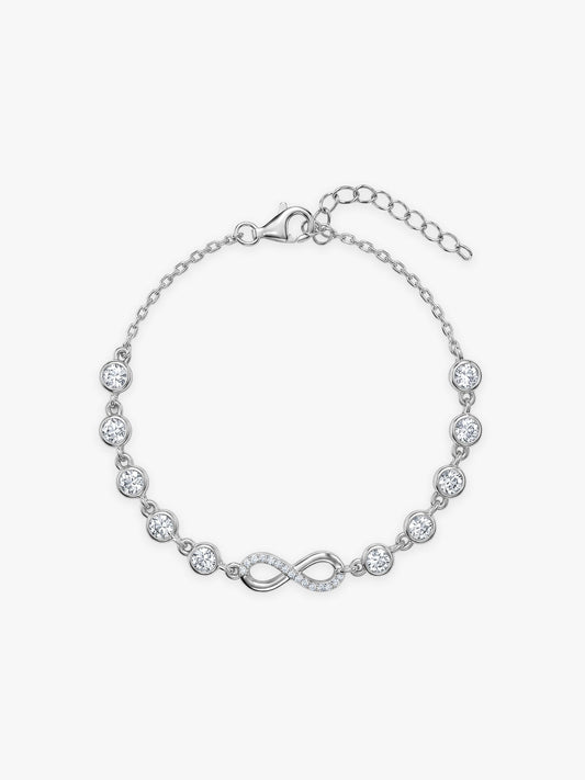 Kriti Sanon Silver Infinity Linked Bracelet