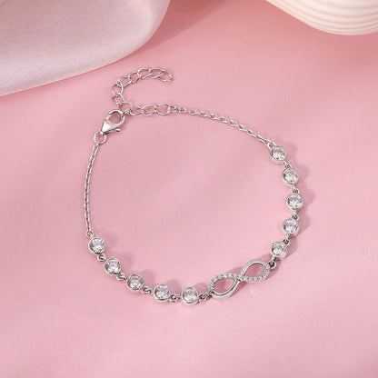 Silver Infinity Linked Bracelet
