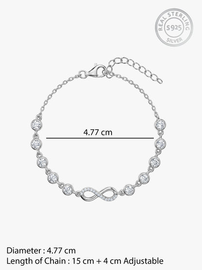 Kriti Sanon Silver Infinity Linked Bracelet