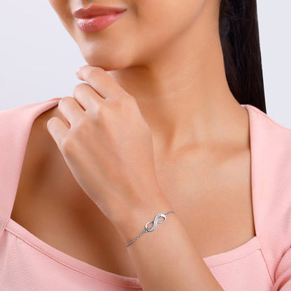 Silver Unbreakable Bond Infinity Bracelet