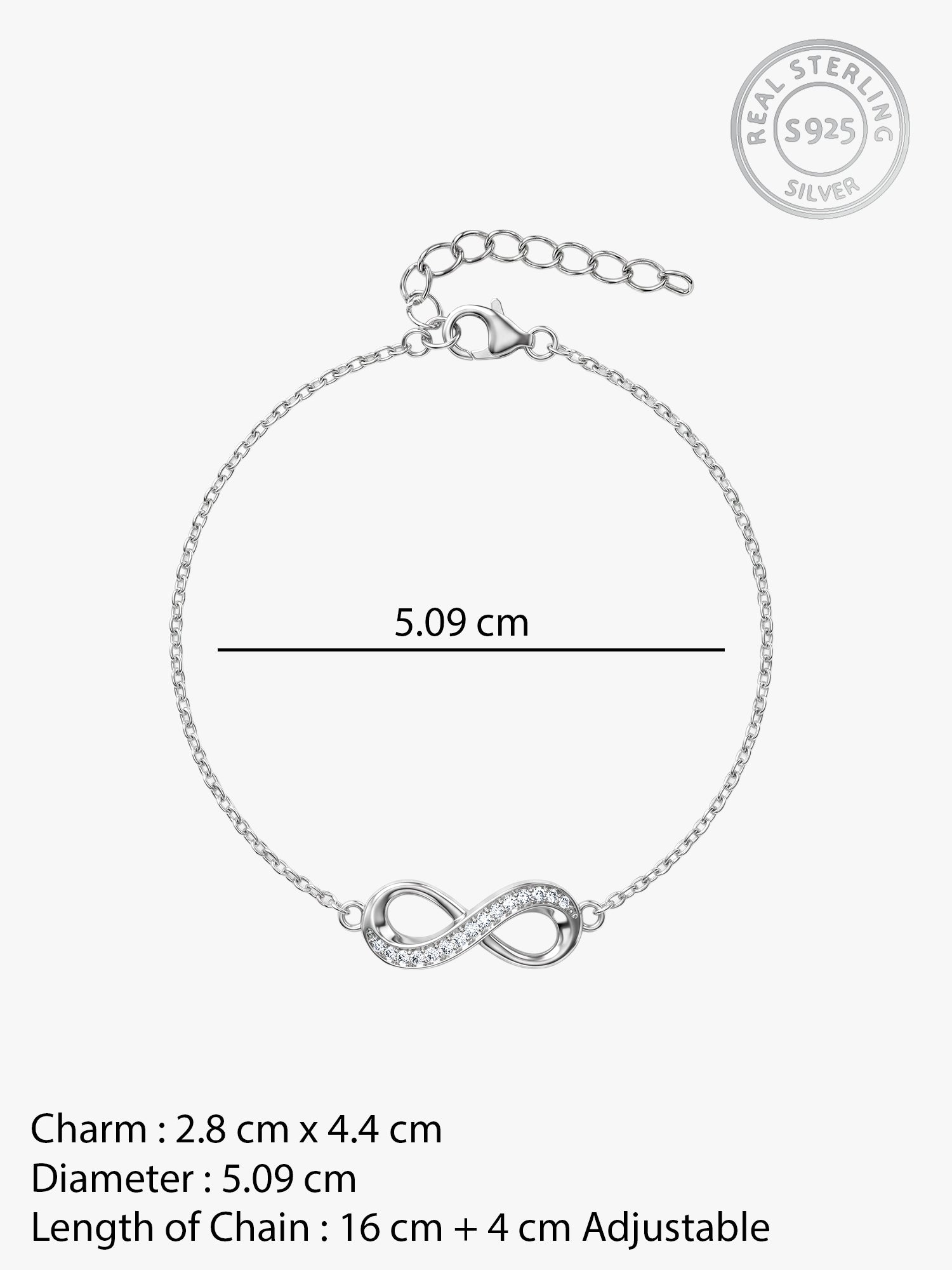 Silver Unbreakable Bond Infinity Bracelet