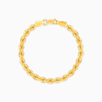Golden Rope Bracelet For Him