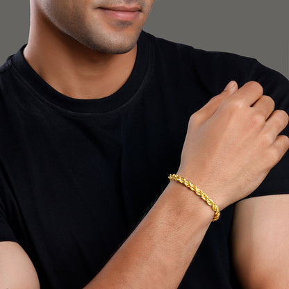Golden Rope Bracelet For Him