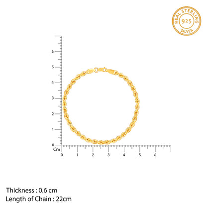 Golden Rope Bracelet For Him