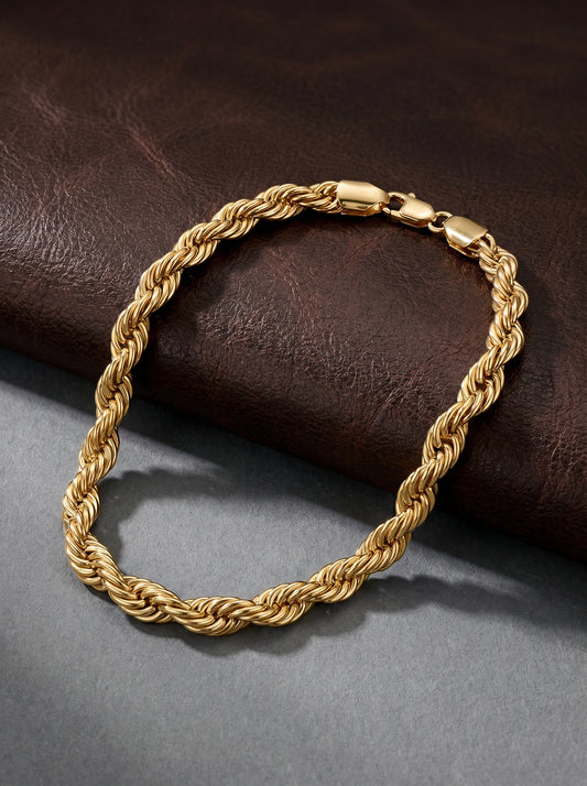 Golden Rope Bracelet For Him