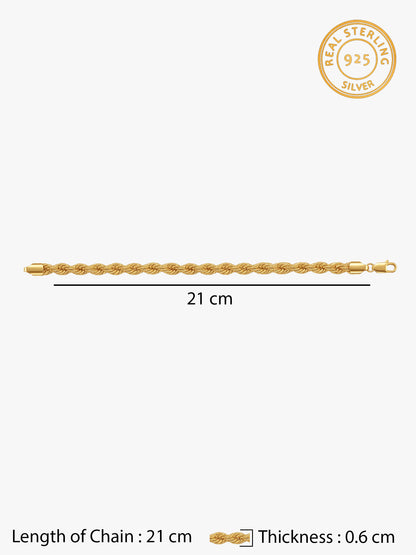 Golden Rope Bracelet For Him
